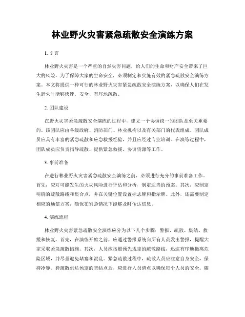 林业野火灾害紧急疏散安全演练方案