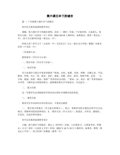 第六课巨伞下的城市
