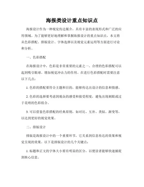 海报类设计重点知识点