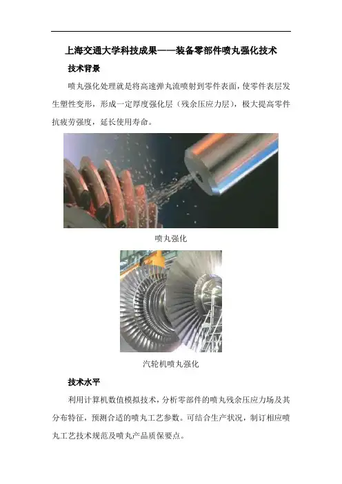 上海交通大学科技成果——装备零部件喷丸强化技术