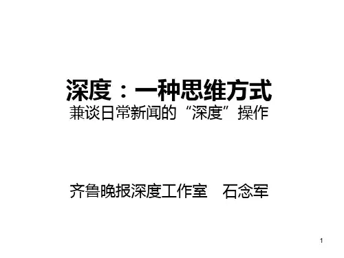 深度报道PPT课件