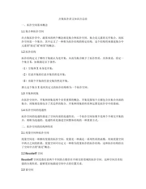 点集拓扑讲义知识点总结