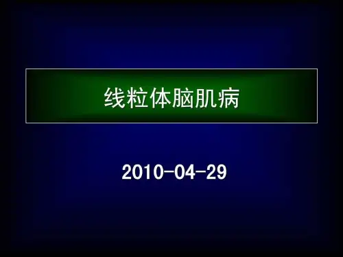 线粒体脑肌病图文课件
