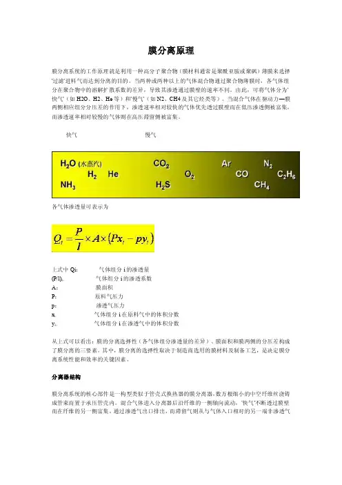 气体膜分离原理