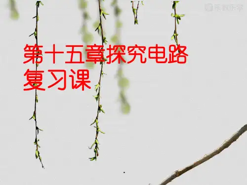 沪科版物理九年级第十五章：探究电路复习课