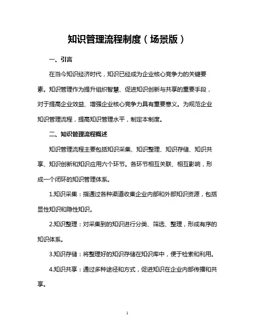 知识管理流程制度(场景版)