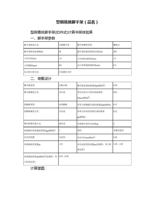 型钢悬挑脚手架（品茗）