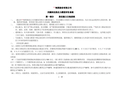 企业员工胜任力分析模型