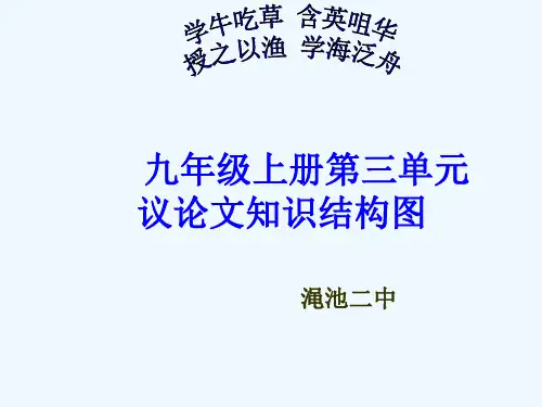 九年级语文第三、四单元知识结构图