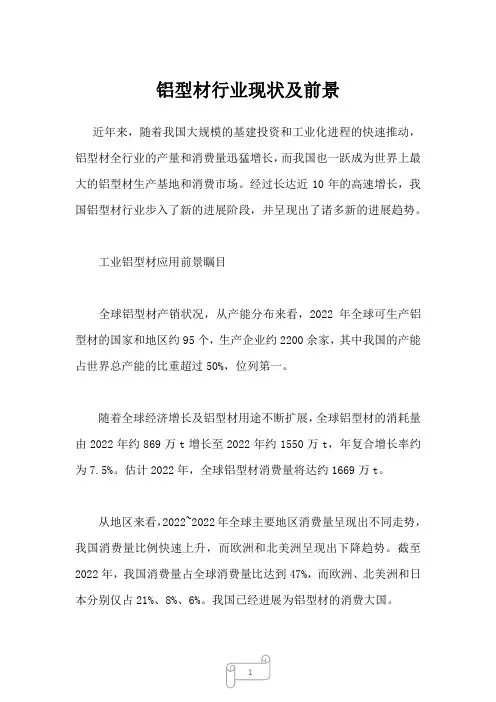 2023年铝型材行业现状及前景
