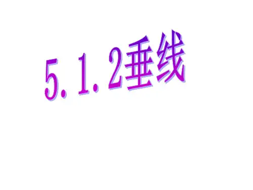 人教版七年下数学:垂线教学课件