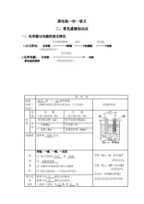 原电池一对一讲义