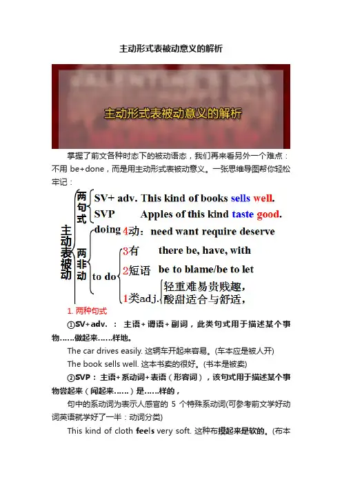 主动形式表被动意义的解析
