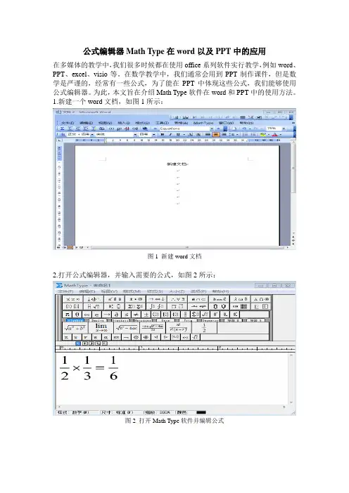 公式编辑器Math Type在word以及PPT中的应用
