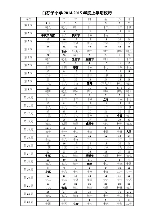 2014-2015上校历