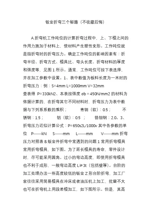 钣金折弯三个秘籍(不收藏后悔)