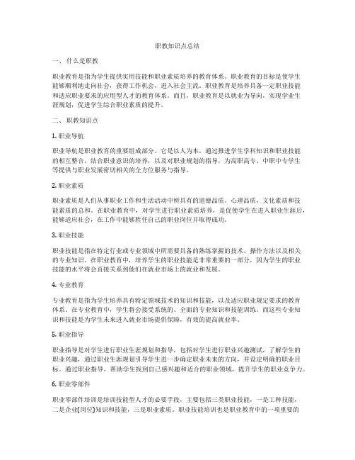 职教知识点总结