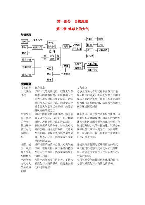 直击高考地理复习教学案2.1冷热不均引起大气运动