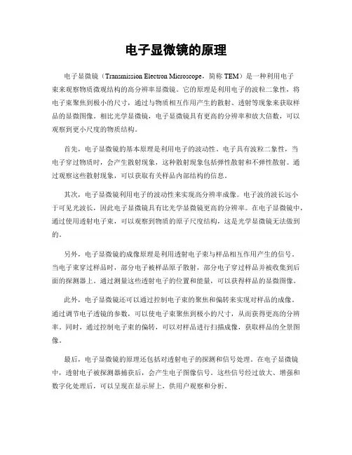 电子显微镜的原理