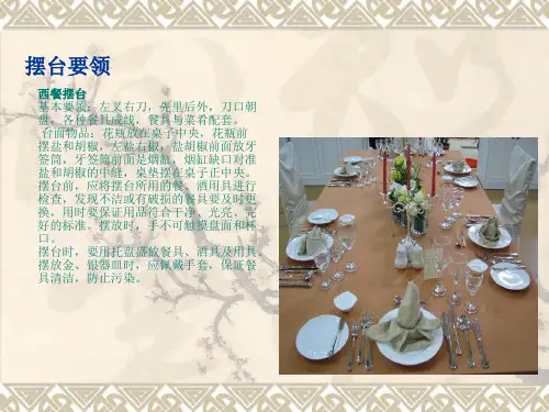西餐摆台1精讲ppt课件.ppt