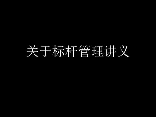关于标杆管理讲义课件