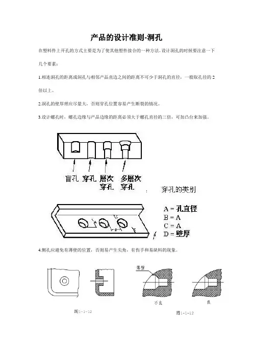 产品的洞孔
