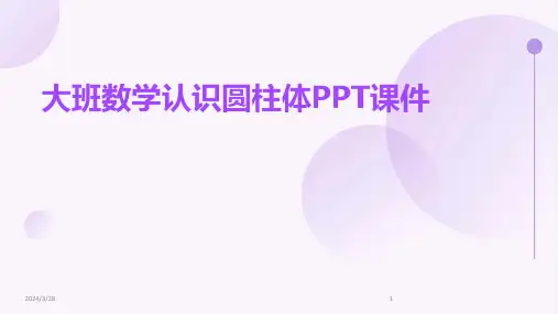 大班数学认识圆柱体PPT课件-2024鲜版