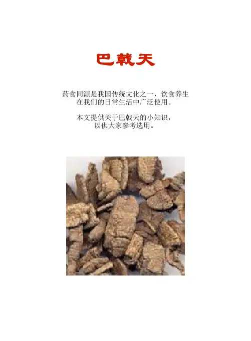 厨房知识短文食物系列：巴戟天