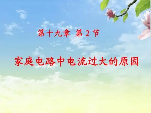19.2《家庭电路中电流过大的原因》课件