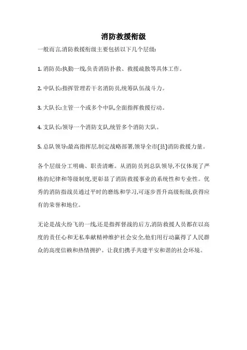 消防救援衔级