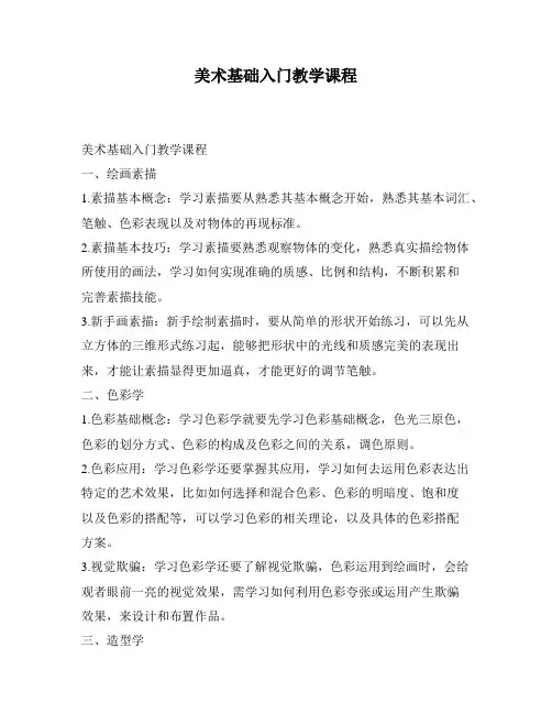 美术基础入门教学课程