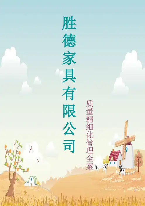 质量精细化管理全案PDF