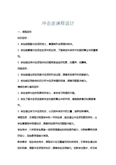 冲击波课程设计
