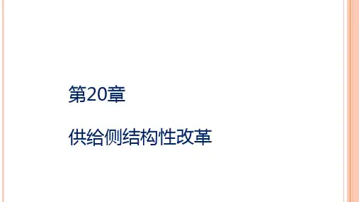第二十章  供给侧结构性改革  《产业经济学》PPT课件