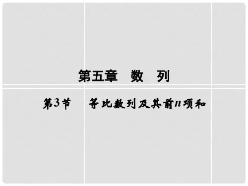 高考数学一轮总复习 第五章 第3节 等比数列及其前n项和课件