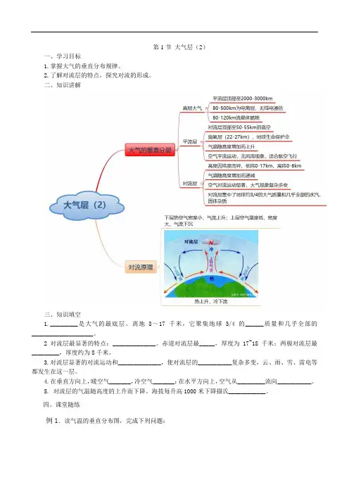 2.1大气层(2)-2022-2023学年八年级科学上册课堂同步练习(浙教版)(1)