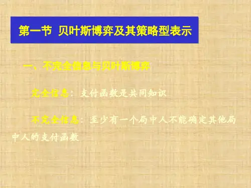 第四章、贝叶斯博弈 《经济博弈论基础》PPT课件