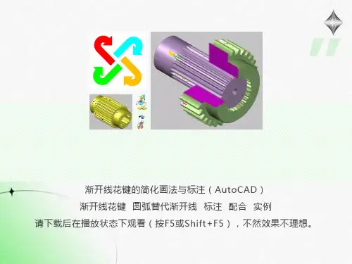 渐开线花键的简化画法与标注
