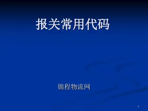 报关常用代码PPT课件
