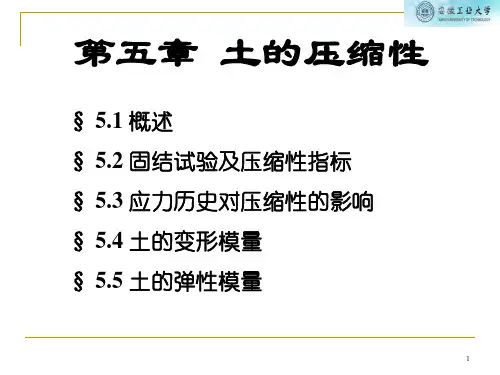 5 土力学(compression)土的压缩性