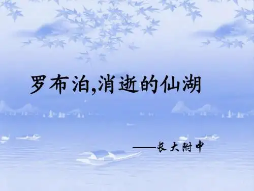 罗布泊,消逝的仙湖