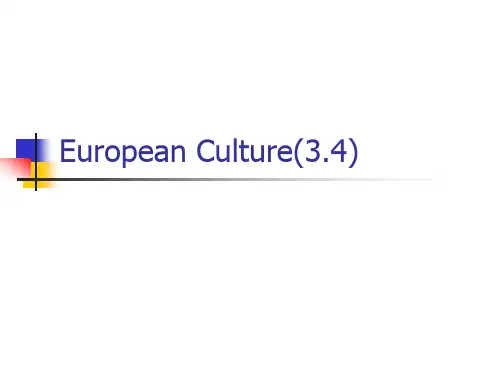 European Culture3,4