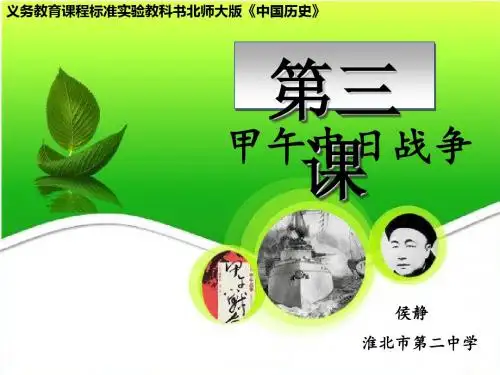 甲午中日战争 PPT课件49(说课) 北师大版