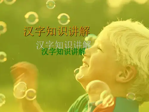 汉字知识讲解