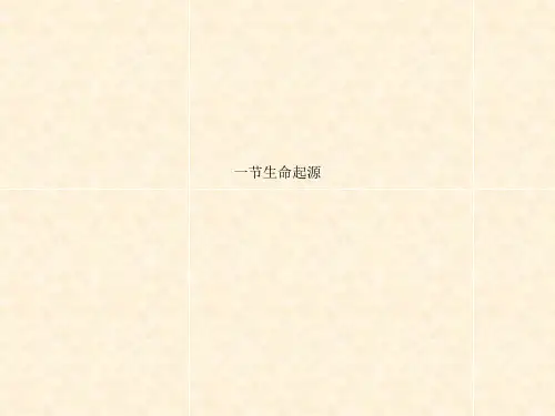 一节生命起源
