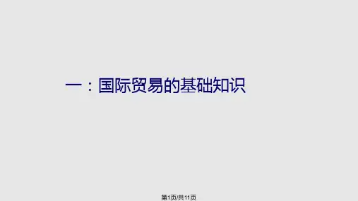 国际贸易基础知识PPT课件