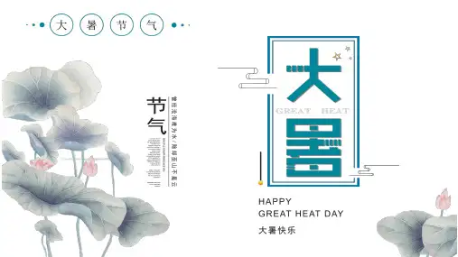 二十四节气之大暑PPT课件