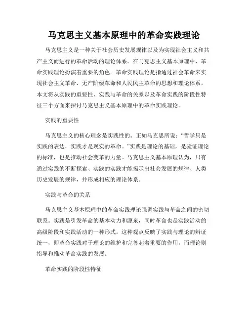 马克思主义基本原理中的革命实践理论