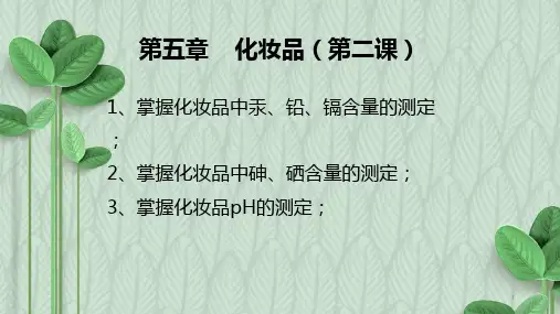 化妆品的检测ppt课件
