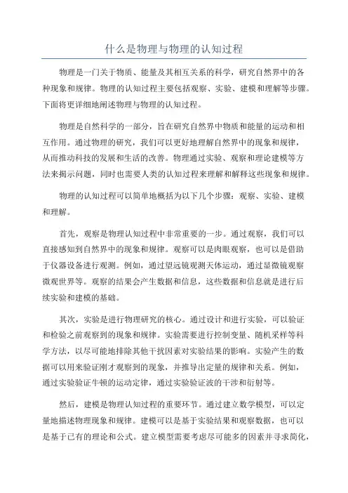 什么是物理与物理的认知过程